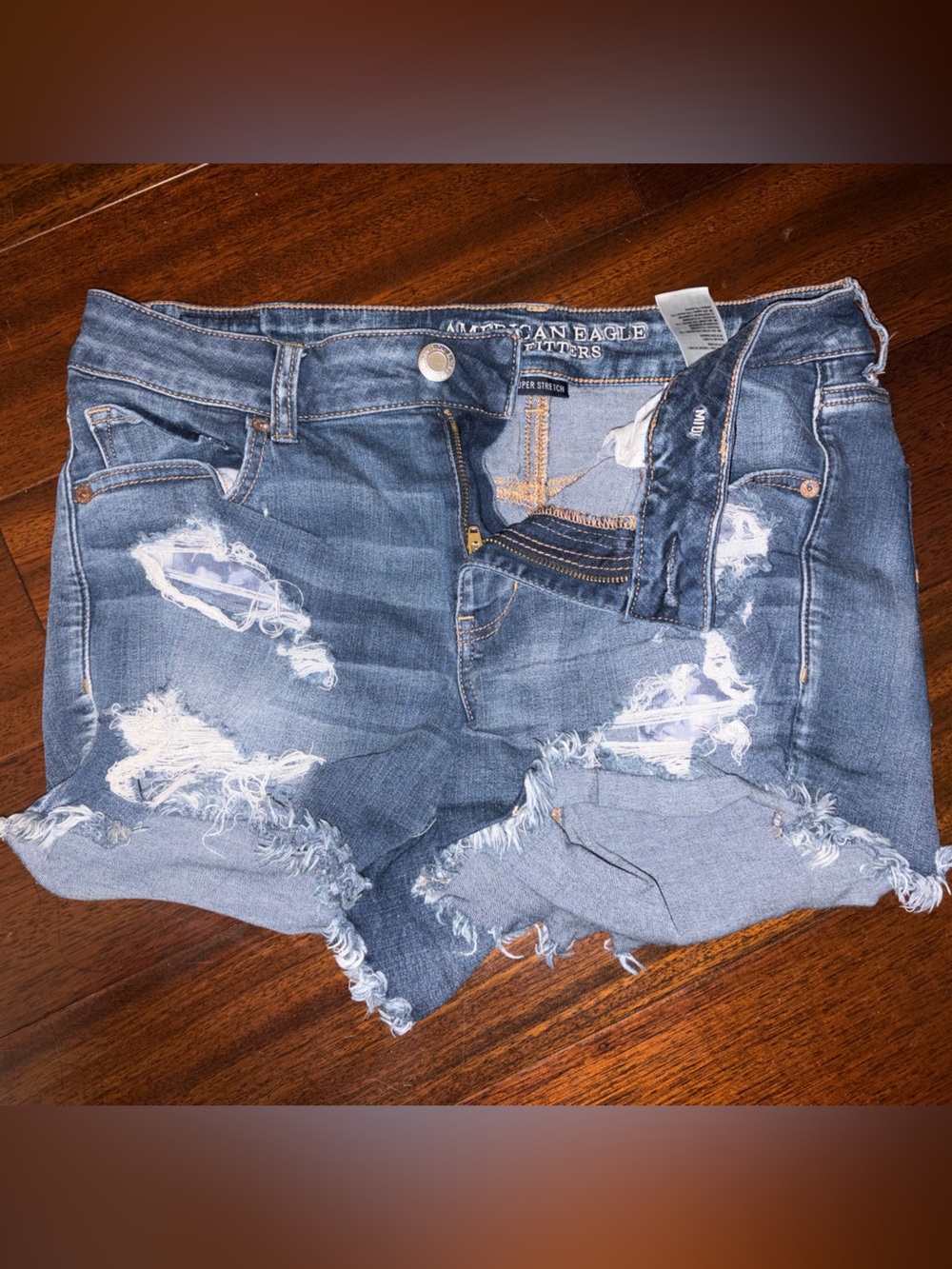 American Eagle Outfitters Distressed Light Blue Boyfriend Jeans